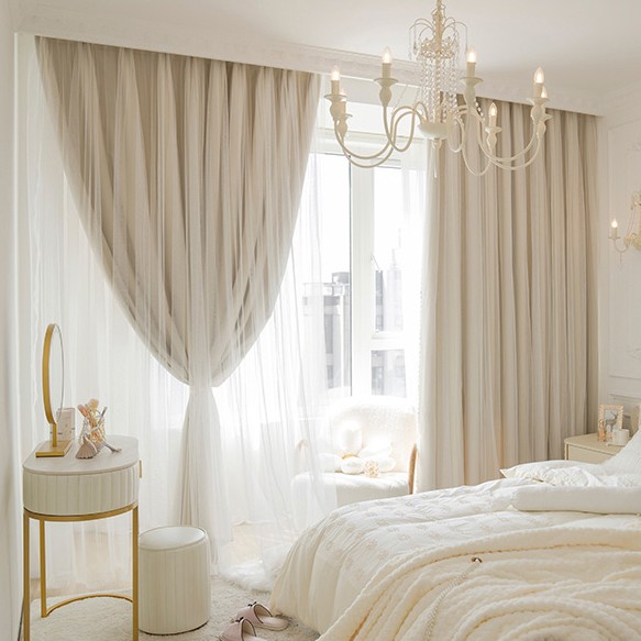 おすすめ で一番人気 可愛い デザイン 寝室に適用 無地 ドレープ+