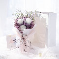 パープル花+ホワイト袋